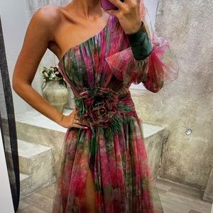 Floral Decor Chiffon Print